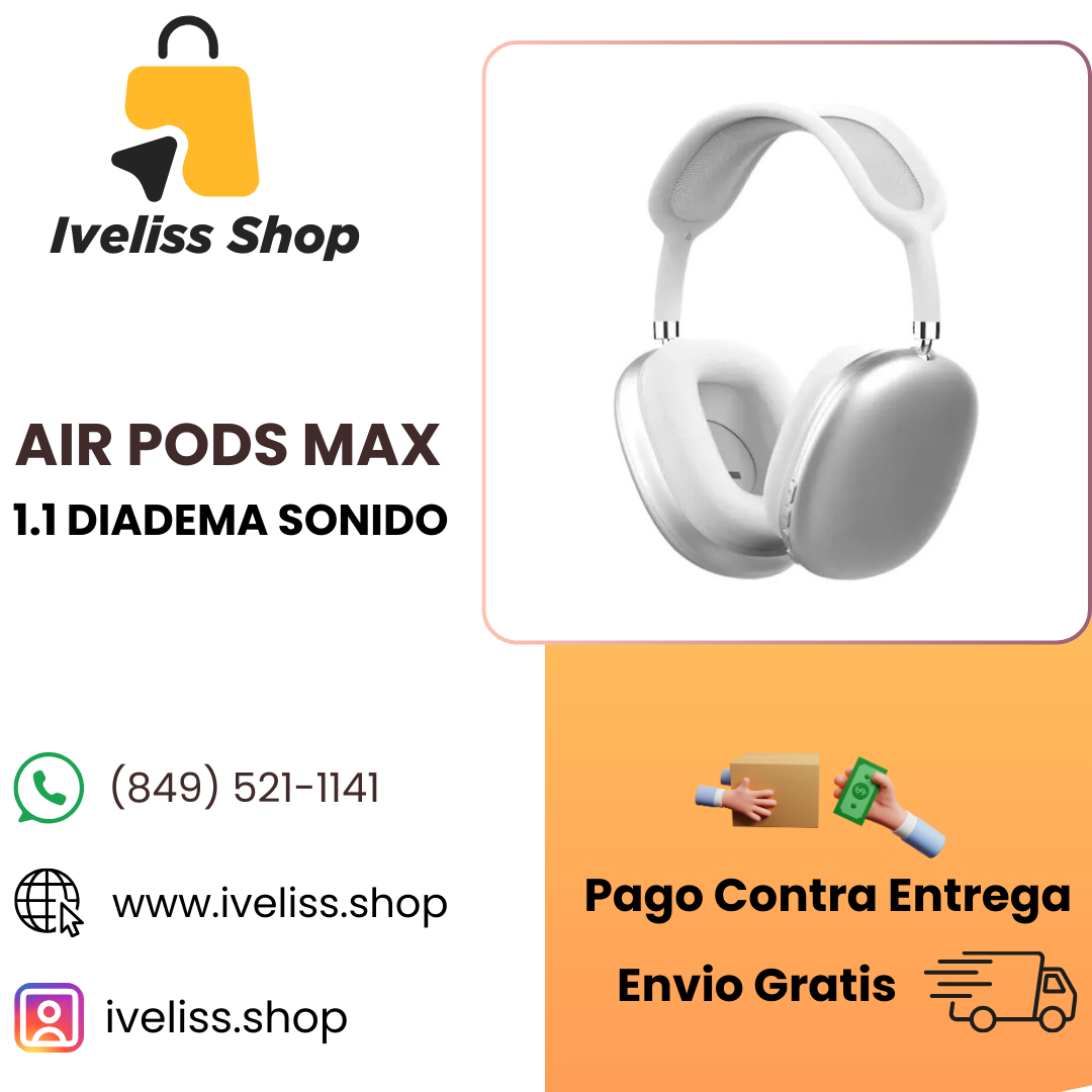 AIR PODS MAX 1.1 / DIADEMA SONIDO - COLOR BLANCO