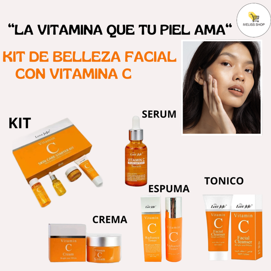 KIT DE BELLEZA FACIAL, TODOS ENRIQUECIDOS CON VITAMINA C