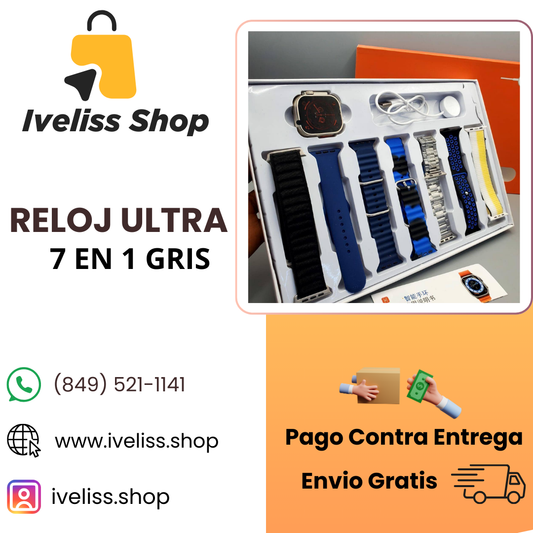 RELOJ ULTRA 7 EN 1 GRIS